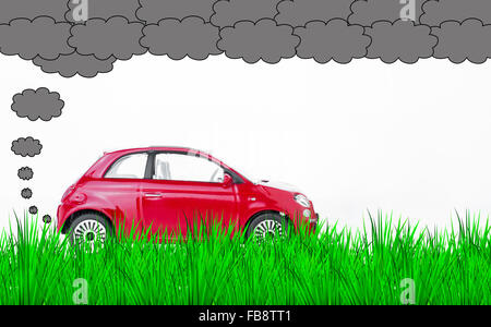 Ein Auto, verschmutzen die Luft und Umwelt Stockfoto