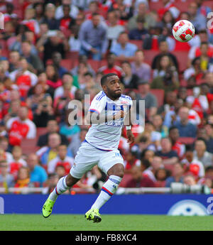 LONDON, ENGLAND - 25. Juli 2015: The Emirates Cup-Spiel zwischen Arsenal V Olympique Lyonnais The Emirates Stadium. Stockfoto