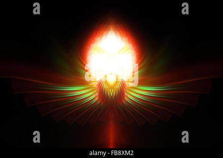 bunte abstrakte Explosion auf einem schwarzen Hintergrund Stockfoto