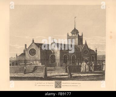 ST PAUL SHADWELL. Ansicht Nord-Ost. 1819 abgerissen. Londoner Kirche, 1834 Stockfoto