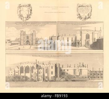 CLERKENWELL PRIORY. Das Kloster des Heiligen Johannes von Jerusalem. Nach HOLLAR, 1834 Stockfoto