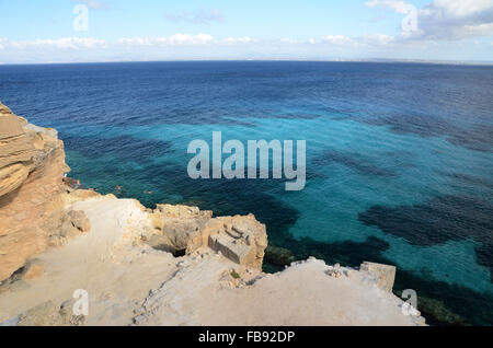 Blue Sea in Favignana Insel Sizilien Stockfoto