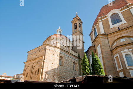 Basilica di San Lorenzo in Florenz, Italien Stockfoto