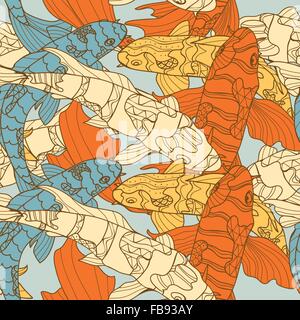 Das Muster der koi Stock Vektor