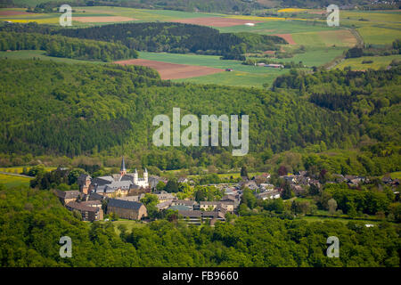 Luftbild, Kloster Steinfeld, Kloster in Kall, Benediktiner-Abtei, Kall, Eifel, Nordrhein-Westfalen, Deutschland, Europa, Stockfoto