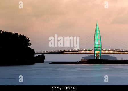 Hängebrücke in Seogwipo - Insel Jeju, Südkorea Stockfoto