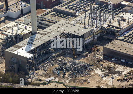 Luftaufnahme, der Abriss des Opel-Werks in Bochum 1, Ruhr Gebiet Bochum, Deutschland, Europa, Luftbild begonnen hat, Stockfoto