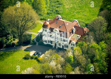 Luftaufnahme, Villa Bayer Erkrath, Hochdahl, Erkrath, Niederrhein, Nordrhein-Westfalen, Deutschland, Europa, Luftbild, Stockfoto