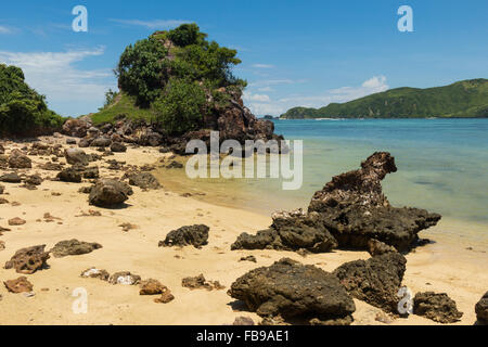 Pantai Kuta ich Lombok ich Indonesien Stockfoto