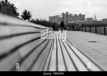 Bank in Gorky Park - Moskau, Russland. Stockfoto