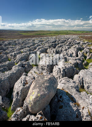 Kalkstein Pflaster und glazialen unberechenbar Stockfoto