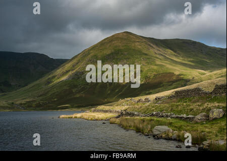 Lingmell Ende und Kentmere Reservoir Stockfoto