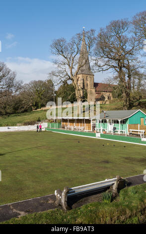 Scorton Bowlingclub Stockfoto