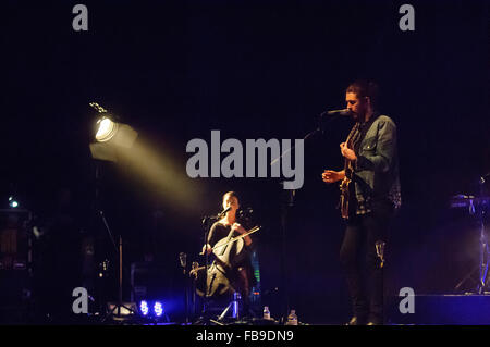 Liverpool, Großbritannien. 12. Januar 2016. Grammy Nominee, Hozier, der Irische Sänger und Songwriter, führt auf dem Empire Theatre, Liverpool. © Paul Warburton/Alamy leben Nachrichten Stockfoto