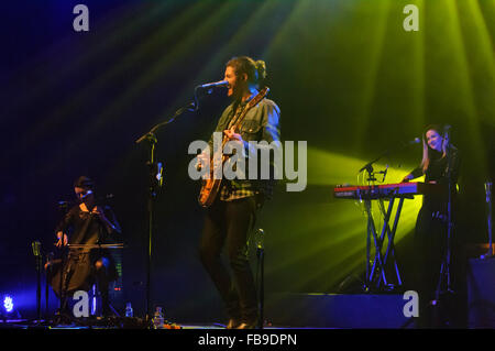 Liverpool, Großbritannien. 12. Januar 2016. Grammy Nominee, Hozier, der Irische Sänger und Songwriter, führt auf dem Empire Theatre, Liverpool. © Paul Warburton/Alamy leben Nachrichten Stockfoto