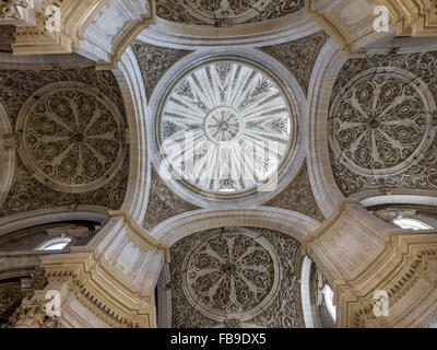 Decke der Iglesia del Sagrario (1705-1722) durch Architekten Francisco Hurtado Izquierdo & José de Bada y Navajas in Granada and Stockfoto