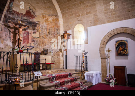 Romanische Kirche von Santa Cruz, Baeza. Provinz Jaen, Andalusien, Spanien Stockfoto