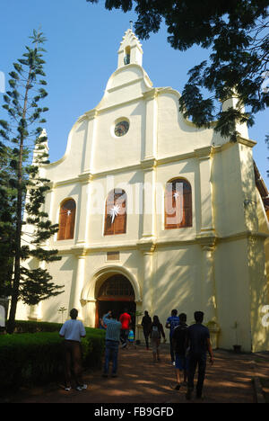 St. Francis Kirche in Fort Cochin, Kerala, Indien. Im Jahre 1503 von Portugiesen erbaut, ist die älteste Kirche in Indien. Stockfoto