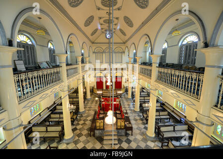 Die schöne Musmeah Yeshua Synagoge im Zentrum von Yangon. Stockfoto