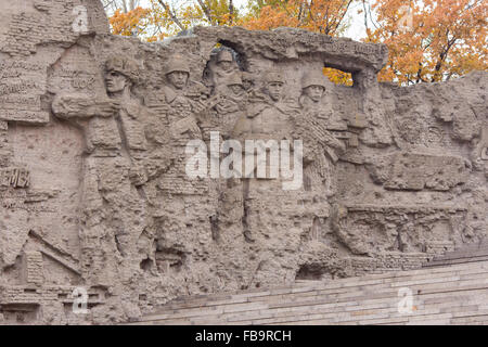 Volgograd, Russland - 5. November 2015: Detail der Ruinen von Wand-historische Gedenkanlage Zusammensetzung "zu Helden der Stockfoto