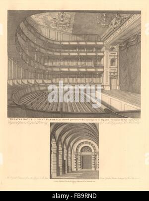 1. THEATER ROYAL COVENT GARDEN OPERA HOUSE. Innenraum/Eingang < 1808, 1834 Stockfoto