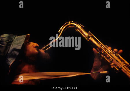 Sonny ROLLINS: eines der größten Jazz-Saxophonisten.  -1979 - Frankreich / Ile-de-France (Region) / Paris - Sonny ROLLINS: eines der größten Jazz-Saxophonisten.  -Sonny ROLLINS; -am Theatre De La Ville; -Paris, Frankreich; -1979; ---Philippe Gras / Le Pictorium Stockfoto