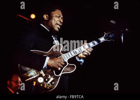 B.B.King, Konzert in Paris, Frankreich 1968-1968 / Ile-de-France (Region) / Paris - B.B.King, Konzert in Paris, 1968 - Philippe Gras / Le Pictorium Stockfoto