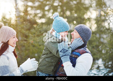 Familie von dir Spaß im freien Stockfoto