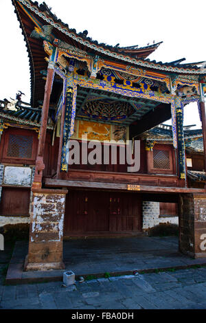 Shaxi, Altstadt stammt aus 1451, Sideng Square, Tempel, Theater, Freitagsmarkt, Provinz Yunnan, Volksrepublik China, China Stockfoto