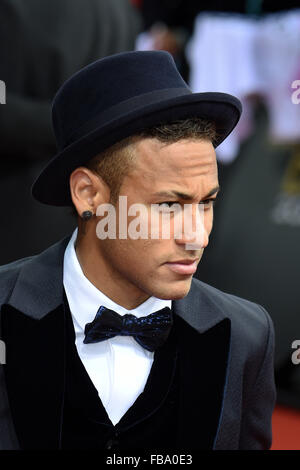 Zürich, Schweiz. 11. Januar 2016. Neymar Fußball: FIFA Ballon d ' or 2015 Gala im Kongresshaus in Zürich. © Enrico Calderoni/AFLO SPORT/Alamy Live-Nachrichten Stockfoto