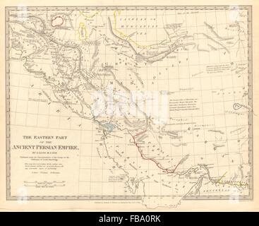 PERSIEN (IRAN). Östlichen Teil des alten persischen Reiches. Iraq.SDUK, 1844-Karte Stockfoto