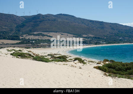 Valdevaqueros Strand in der Nähe von Tarifa in Spanien Stockfoto