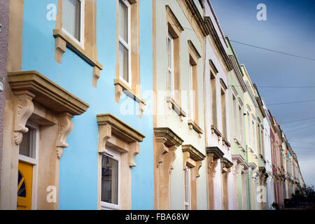 Bunte Häuser in der Totterdown Bezirk von Bristol UK Stockfoto