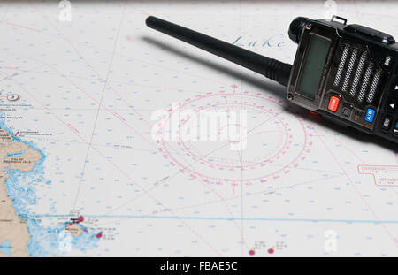 Angeln, Bootfahren, Navigation; alle erfordern Überlebensfähigkeiten auf den großen Seen. Stockfoto