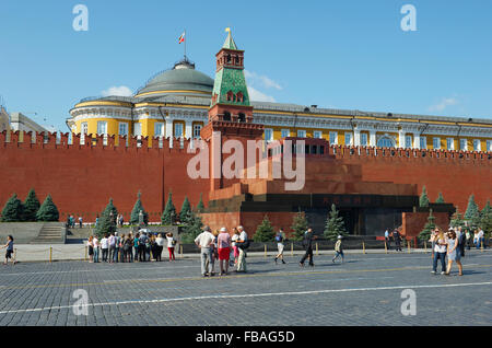 Mausoleum von Lenin und Kreml Mauer auf dem Roten Platz Stockfoto