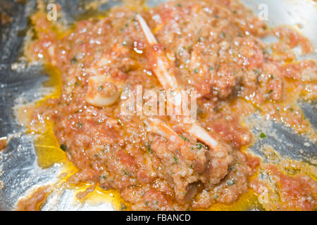 Scampi-Sahne-sauce Stockfoto