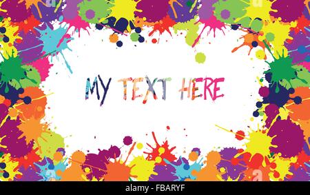 Illustrator Textur, nahtlose Muster Grenze mit farbigem Papier, Pinsel für Hintergrundfarbe und Karneval Stock Vektor