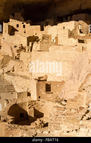 Außergewöhnliche Ruinen intakt im Cliff Palace von Mesa Verde National Park, Colorado. Stockfoto