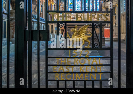 Die Buffs-Kapelle in der Kathedrale von Canterbury Stockfoto