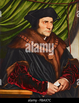 Thomas More (1478-1535). Porträt von Sir Thomas More von Hans Holbein der jüngere, 1527 Stockfoto