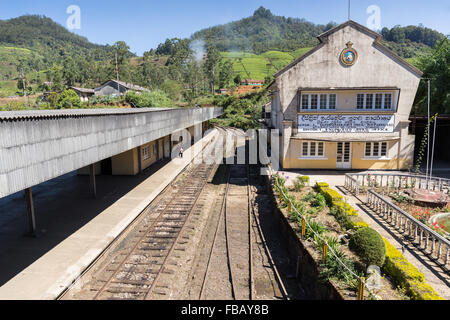 Nanu Oya, Bahnhof, Nuwaraelyia District, Central Province, Sri Lanka Stockfoto