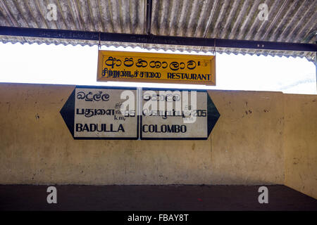 Nanu Oya, Bahnhof, Nuwaraelyia District, Central Province, Sri Lanka Stockfoto