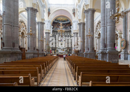 Templo del Espiritu Santo, gegründet von Jesuiten, ist aus dem 18. Jahrhundert römisch-katholische Kirche in historischen Puebla Mexiko. Stockfoto