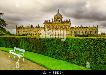 Castle Howard in der Nähe von York, England an einem Sommertag. Stockfoto