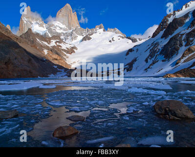 Laguna De Los Tres, Fitz Roy Patagonien Stockfoto