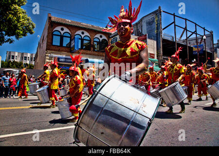 Karneval im Mission District von San Francisco Stockfoto