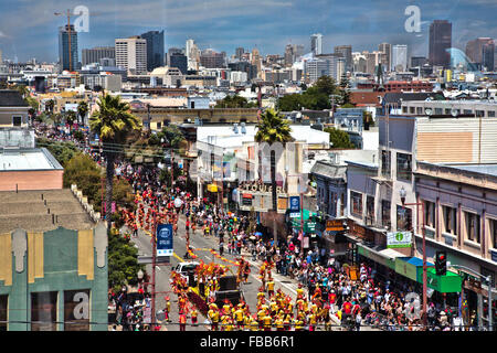 Karneval im Mission District von San Francisco Stockfoto