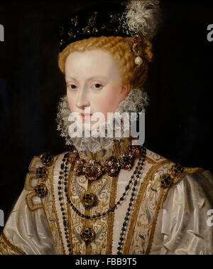 Anna von Österreich - Alonso Sanchez Coello - ca. 1578 zugeschrieben Stockfoto