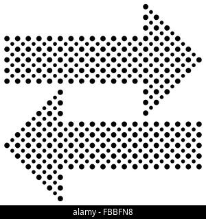 Fein gestrichelten Pfeile Stockfoto