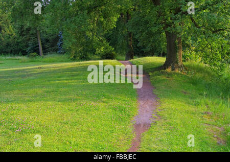 Parken Sie Mit Weg - Park mit Track 01 Stockfoto